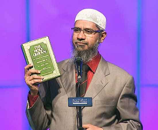 Dr. Zakir Naik speaking at a public event in Pakistan, highlighting the importance of Islamic teachings and interfaith understanding."